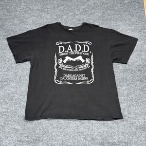Delta D.A.D.D. Dads Against Daughters Dating T-Shirt Mens 2XL Black Graphic Tee